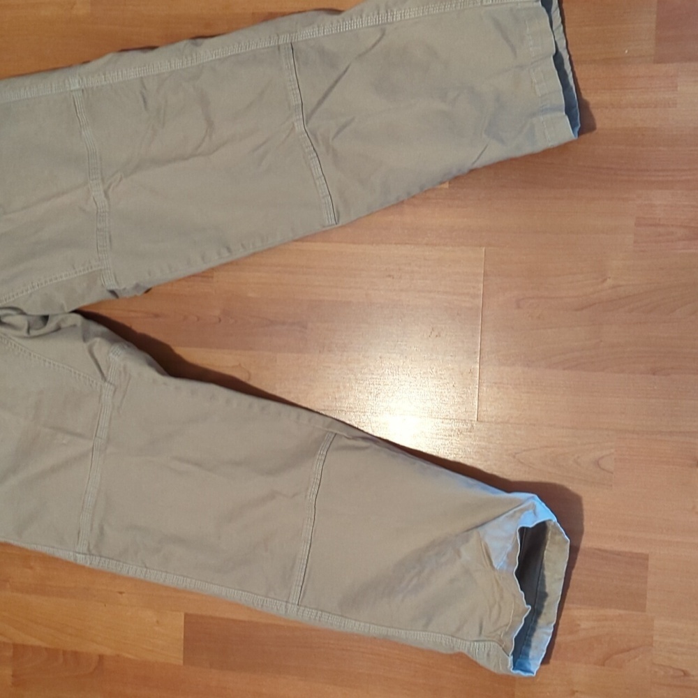 Cabelas Mens Khaki Pants 34x30 Zipper Pockets Hiking Work - Picture 3 of 12